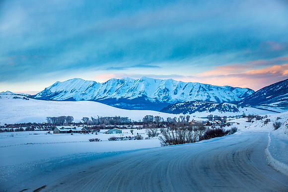 Sunset, Ohio Pass Road, Colorado, December 2014