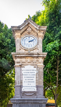 Independence Day Clocktower, Paseo Brava Park, Puebla