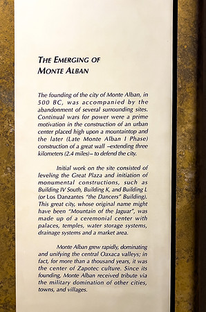 Monte Albán Notes, Mexico City Archeological Museum