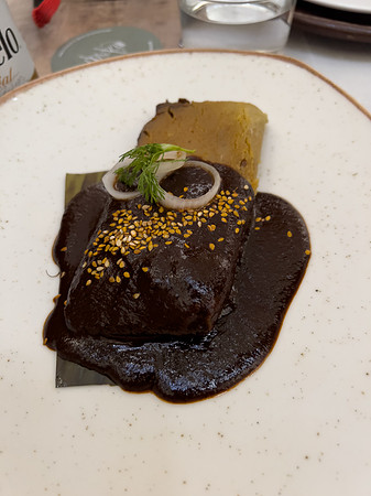 Beef Tamale with Mole Negro, Salon Mezcalli