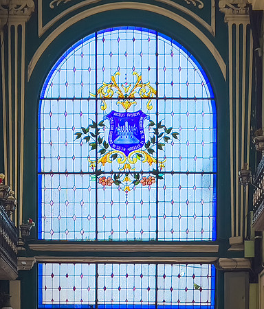 Stained Glass Window off Zocalo, Puebla