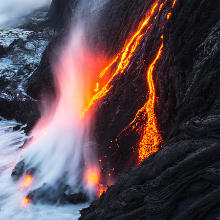 Kilauea Lava Flow, Cliffside, Hawaii