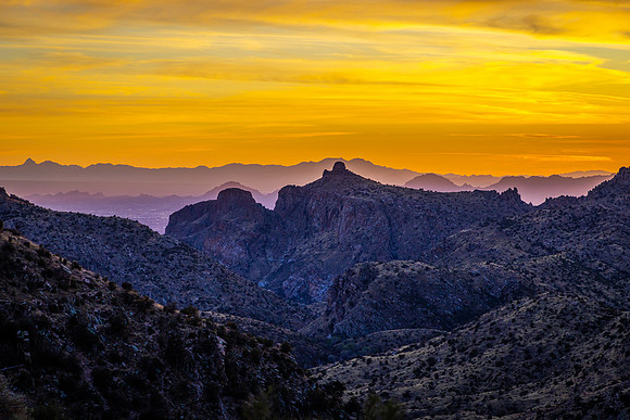 Sunset, from Mount Lemmon, Tucson