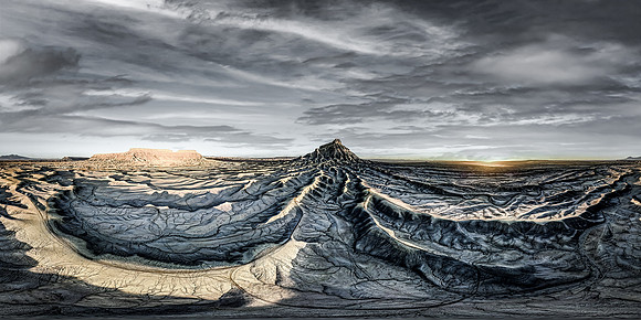 Factory Butte at Dawn, 360 deg Pano