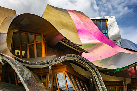 Frank Gehry designed Hotel Marques de Riscal, Elciego, Spain