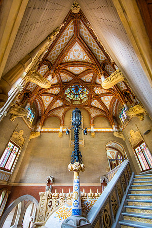 Detail from former Administration Building, Recinte Moderniste de Sant Pau, Barcelona