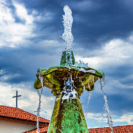 Fountain at Mission St Antonio Padua, California