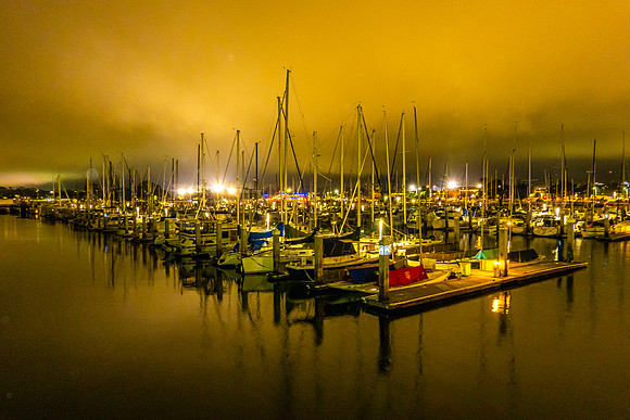 harbor in Fog, Monterey California