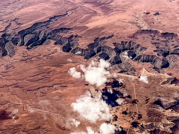 The Goosenecks of the San Juan from 28,000'