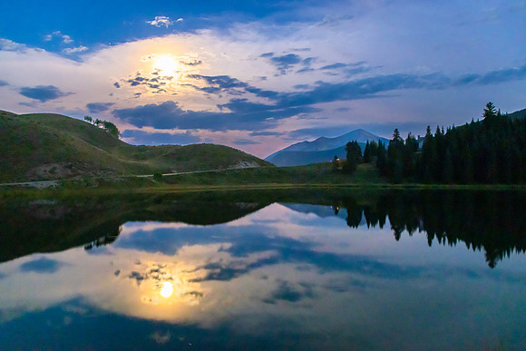 Moonrise over Nicholson Lake