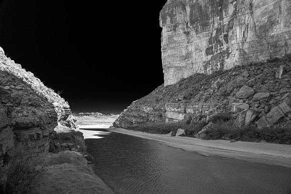 Santa Elena Canyon (B&W), Big Bend NP