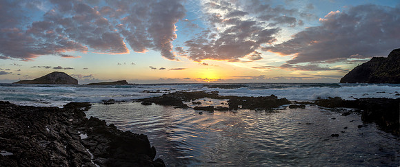 Hawaii Sunrise, Makapu'u Beach Park, Oahu (Panorama)