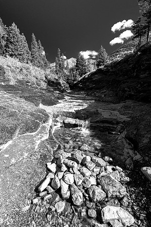 Riverbed, Light and Shadow, Waterton Lakes National Park