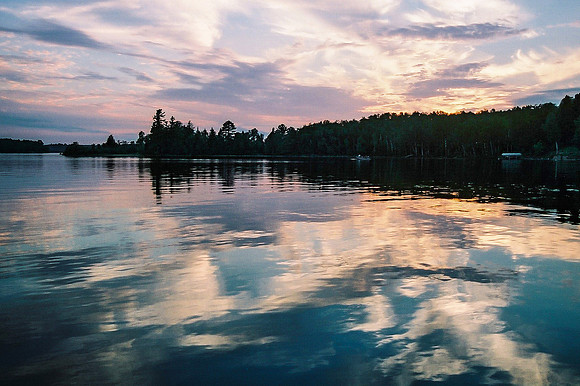 Sunset Reflection, Dam Lake, Wisconsin