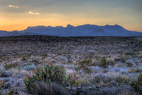 Chisos Mountains Profile at Dawn, Big Bend NP