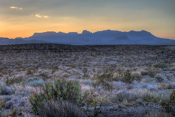 Chisos Mountains Profile at Dawn, Big Bend NP