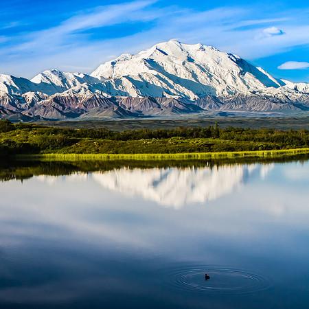 Mt McKinley, Mirror Lake, Denali NP