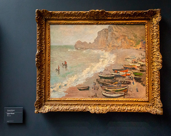 Monet, "Plage d'Etretat", Musee d'Orsay