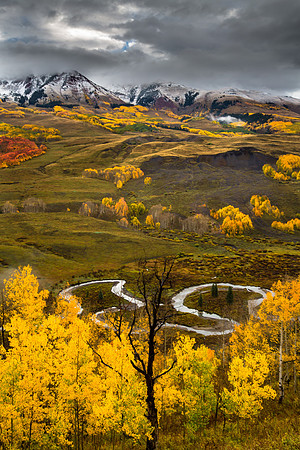 East River Meander, Fall, Colorado