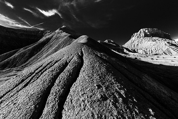 Eroded Hillside, near Abiquiu, New Mexico (B&W)