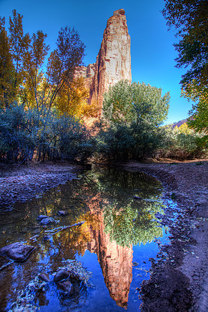 Facerock Reflection, Canyon de Chelly Nat'l Monument, AZ