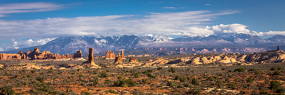 La Sal Mountains and Arches NP