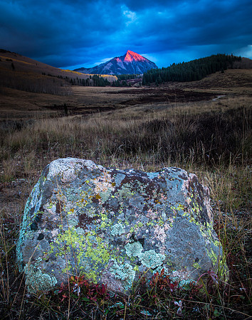 Boulder, Last Light, Mt Crested Butte; Gothic Valley