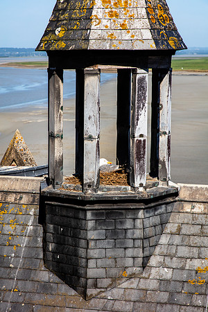 View from Room at Hotel Le Mouton Blanc, Mont Saint-Michel