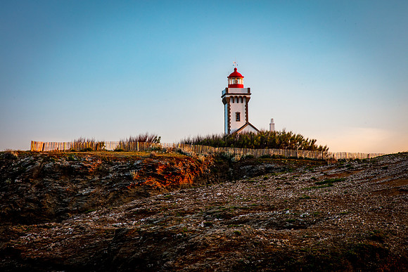 Sunrise, Lighthouse at Pointe des Poulains, Belle ile