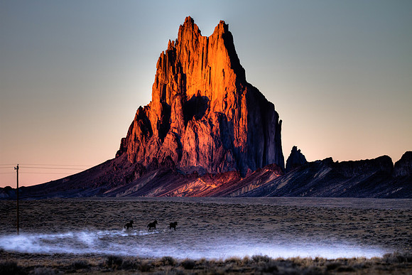 Horses at Shiprock, New Mexico