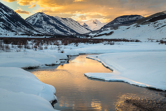 Golden Sunset over Paradise Divide, Slate River