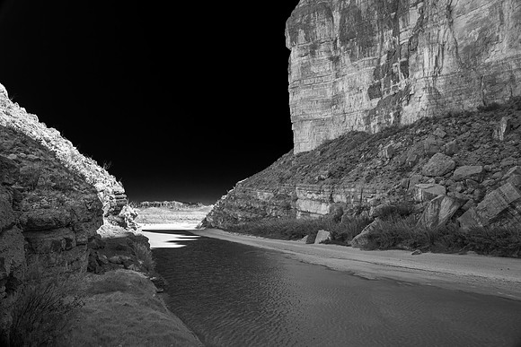 Rio Grande, Santa Elena Canyon (B&W), Big Bend NP
