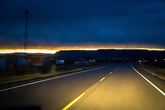 Last Light Heading into Kanab, UT