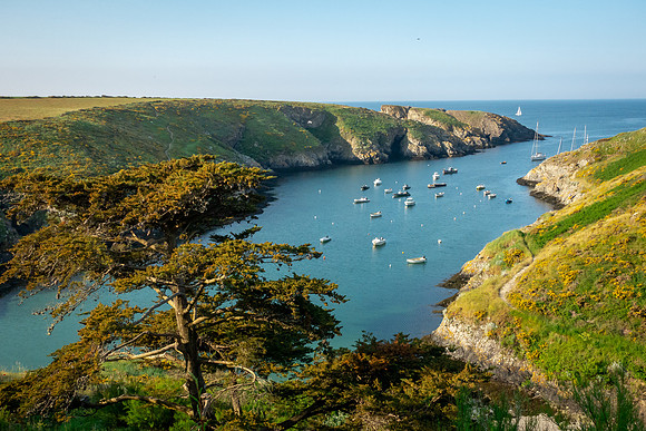 Harbor View from Room at Castel Clara, Belle ile