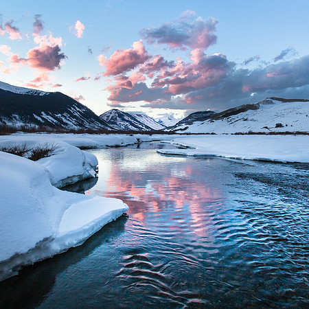 Slate River, Sunset over Paradise Divide, Colorado
