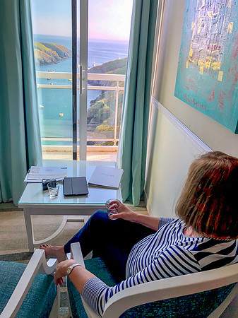 Harbor View from Room at Castel Clara, Belle ile