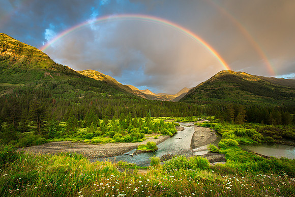 Rainbow over the Slate River