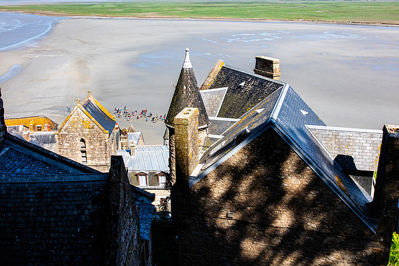 View from Room at Hotel Le Mouton Blanc, Mont Saint-Michel