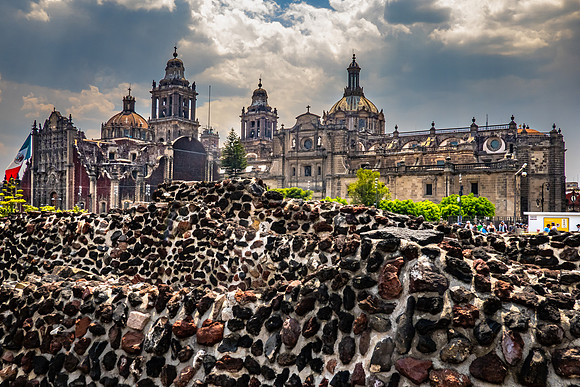 Metropolitan Cathedral, from Templo Mayor CDMX