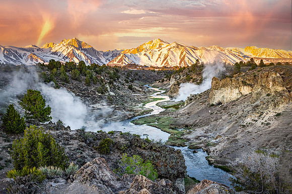 Hot Creek Geologic Hot Spot, Mammoth Lakes Area, CA