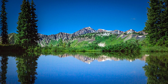 Reflection at top of Paradise Divide