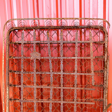 Bedspring in Red, Antique Store, Jefferson
