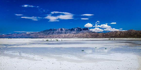 El Capitan and Reflections in Salt Flats, Guadelupe Mountains NP
