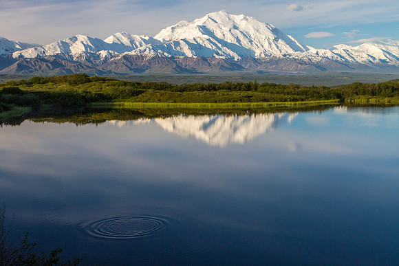 Mt McKinley, Mirror Lake, Denali NP