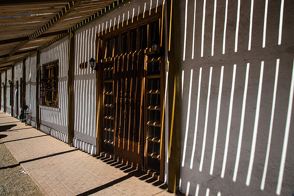 Shadows on Main Street, San Elizario, Texas