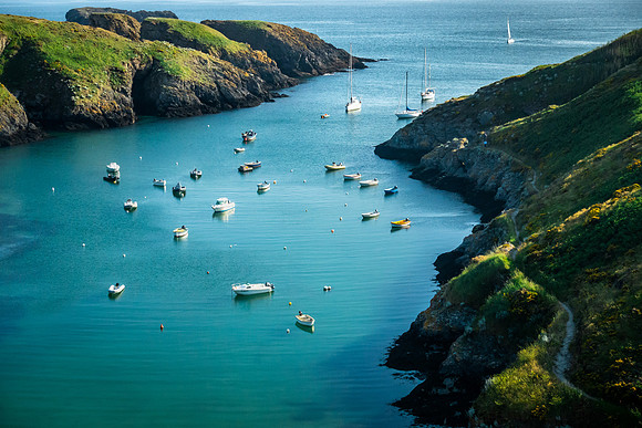 Harbor View from Room at Castel Clara, Belle ile