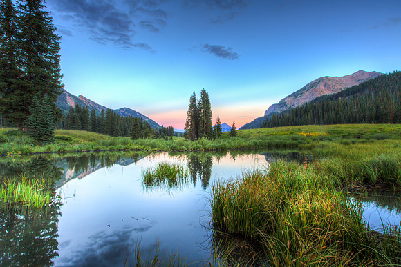 Gothic Mountain from the Beaver Pond, Gunnison National Forest