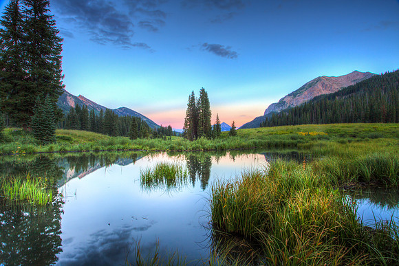 Reflection in the Beaver Pond at Dusk, East River Valley