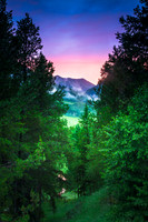 Summer Light at Sunset, Gunsight Pass
