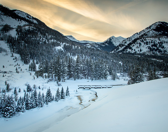 Gunsight Bridge at Dusk, Winter 2015